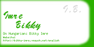 imre bikky business card